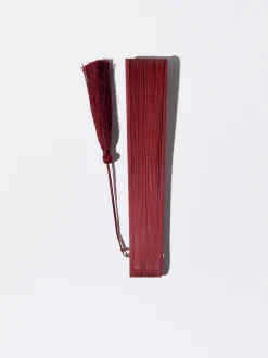 PARFOIS Abanico Bamb&uacute; Con Perforado Burdeos Best
