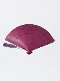 PARFOIS Abanico Bamb&uacute; Con Perforado Violeta New
