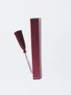 PARFOIS Abanico Bamb&uacute; Con Perforado Burdeos Discount