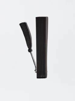 PARFOIS Abanico Bamb&uacute; Con Perforado Negro Hot