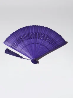 PARFOIS Abanico Bamb&uacute; Con Perforado Violeta Sale