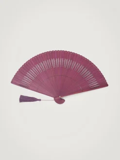 PARFOIS Abanico Perforado Con Borla Violeta Cheap