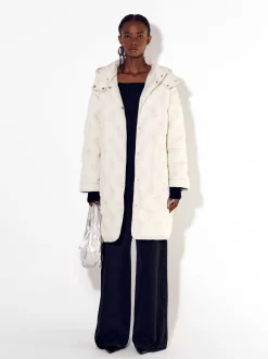 PARFOIS Abrigo Acolchado Con Capucha Beige Online