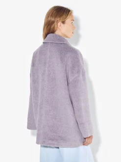 PARFOIS Abrigo Con Bolsillos Solapa Violeta Best Sale
