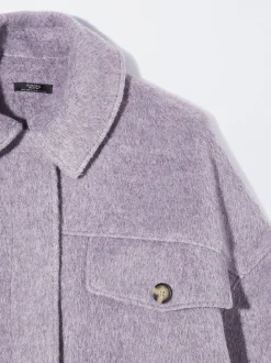PARFOIS Abrigo Con Bolsillos Solapa Violeta Best Sale