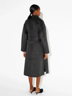 PARFOIS Abrigo Largo Con Lana Gris Store