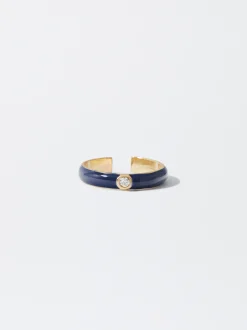 PARFOIS Anillo Ajustable Azul Marino Cheap