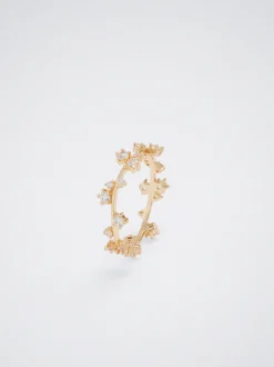 PARFOIS Anillo Con Circonitas Dorado Best Sale