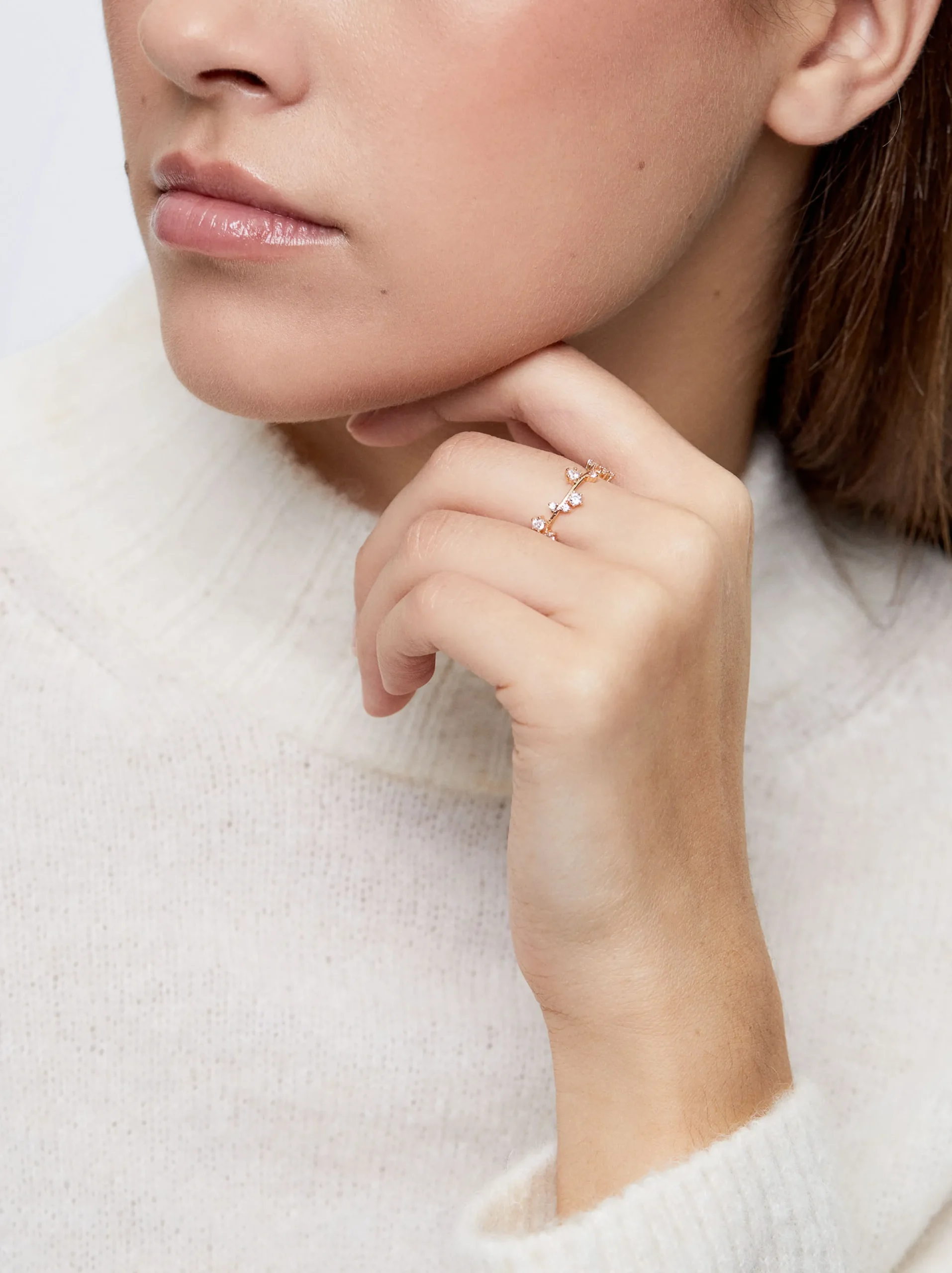 PARFOIS Anillo Con Circonitas Dorado Best Sale