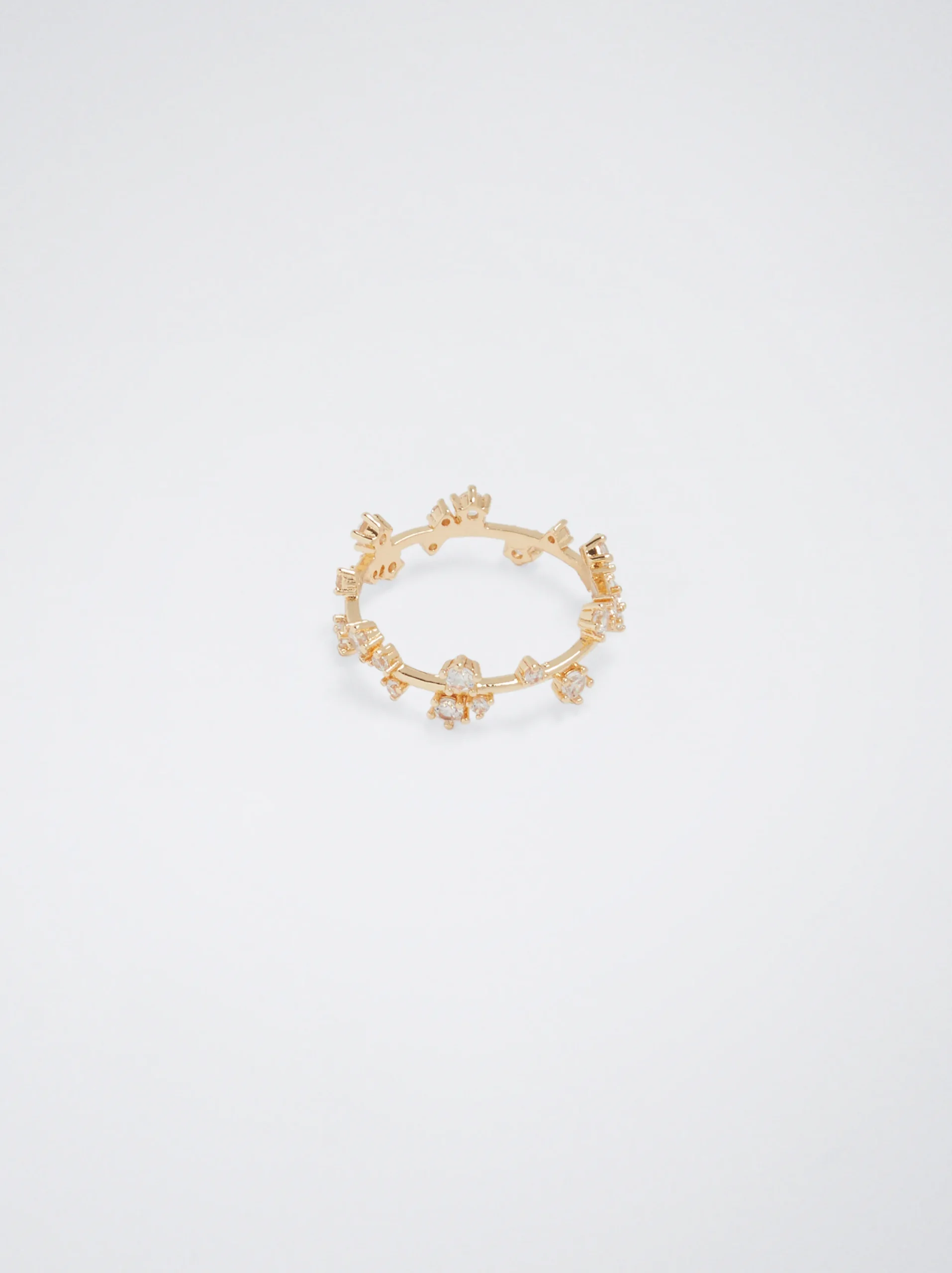 PARFOIS Anillo Con Circonitas Dorado Best Sale