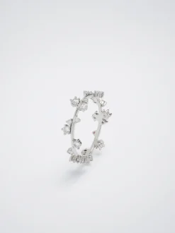 PARFOIS Anillo Con Circonitas Plateado Outlet