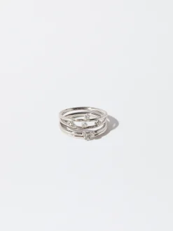 PARFOIS Anillo Con Circonitas Plateado Sale