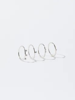 PARFOIS Anillo Con Circonitas Plateado Sale