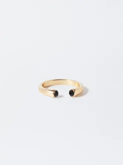 PARFOIS Anillo Con Cristales Negro Clearance
