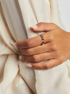 PARFOIS Anillo Con Cristales Negro Clearance