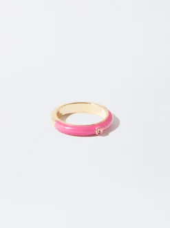 PARFOIS Anillo Con Esmalte Rosa Online