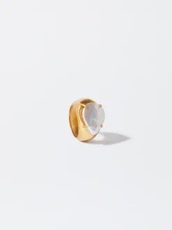 PARFOIS Anillo Con Perla De Agua Dulce Dorado Discount
