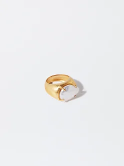 PARFOIS Anillo Con Perla De Agua Dulce Dorado Discount