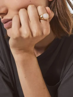 PARFOIS Anillo Con Piedra Rosa Hot