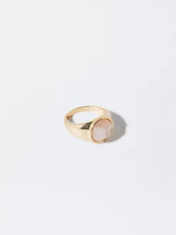 PARFOIS Anillo Con Piedra Rosa Hot