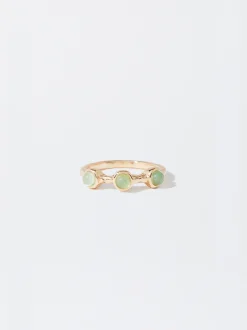PARFOIS Anillo Con Piedra Verde Best