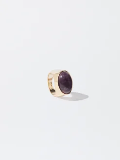 PARFOIS Anillo Con Piedra Violeta Discount