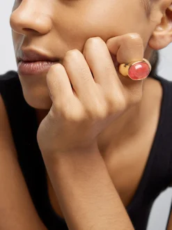 PARFOIS Anillo Con Piedra Naranja Store