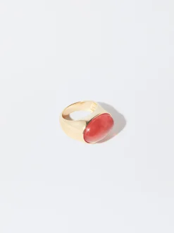 PARFOIS Anillo Con Piedra Naranja Store