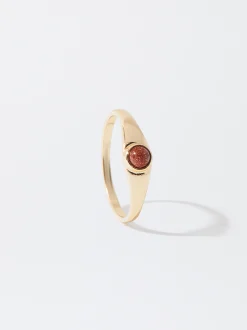 PARFOIS Anillo Con Piedra Azul Outlet