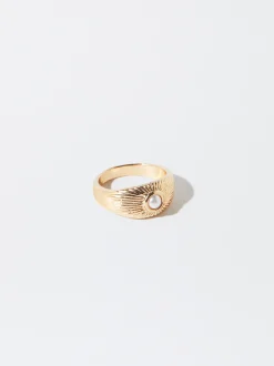 PARFOIS Anillo Con Piedra Verde Cheap