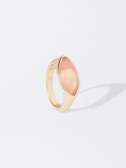PARFOIS Anillo Con Piedra Coral Online