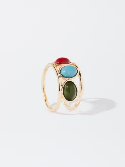PARFOIS Anillo Con Piedras Multicor Store