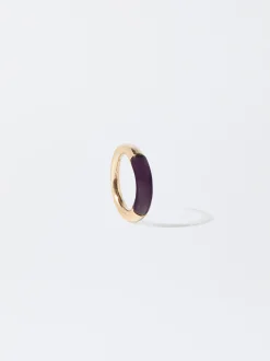PARFOIS Anillo Con Resina Violeta New