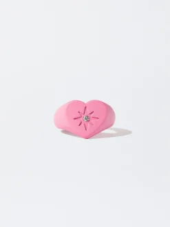 PARFOIS Anillo Coraz&oacute;n Rosa Fashion