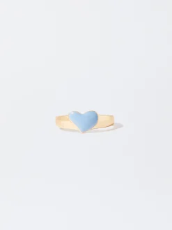PARFOIS Anillo Coraz&oacute;n Naranja Outlet