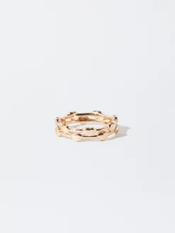 PARFOIS Anillo Coraz&oacute;n Dorado Fashion