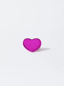 PARFOIS Anillo Coraz&oacute;n Metalizado Fucsia Online