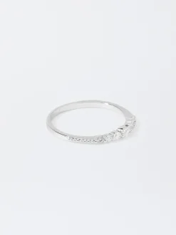 PARFOIS Anillo De Plata 925 Con Circonitas Plateado Clearance