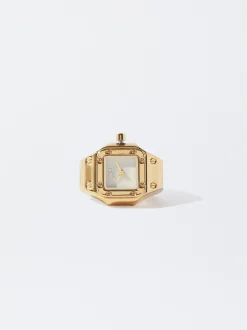 PARFOIS Anillo De Reloj De Acero Dorado Shop