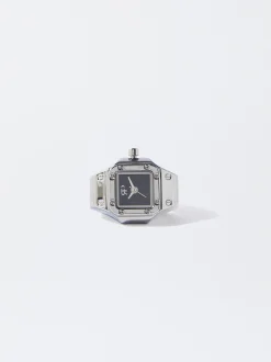 PARFOIS Anillo De Reloj De Acero Plateado Sale