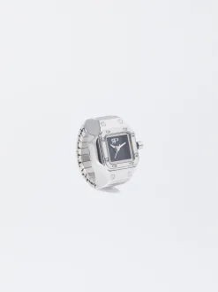 PARFOIS Anillo De Reloj De Acero Plateado Sale