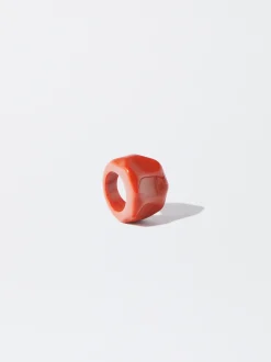 PARFOIS Anillo De Resina Naranja Shop