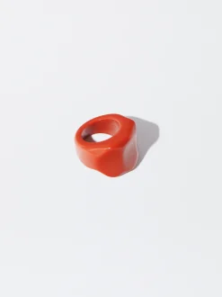 PARFOIS Anillo De Resina Naranja Shop