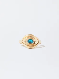 PARFOIS Anillo Dorado Azul Outlet