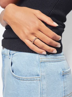 PARFOIS Anillo Dorado Con Circonitas Multicolor Multicor Flash Sale
