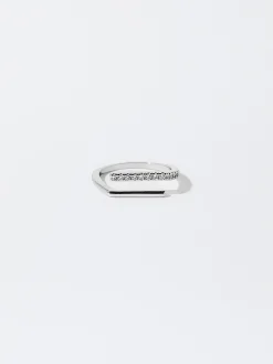 PARFOIS Anillo Dorado Con Circonitas Plateado Clearance