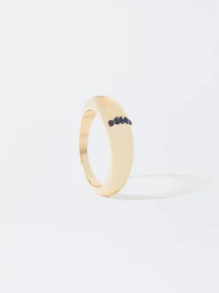 PARFOIS Anillo Con Cristales Dorado Hot