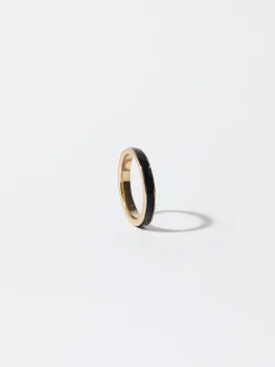 PARFOIS Anillo Esmaltado Negro Best Sale