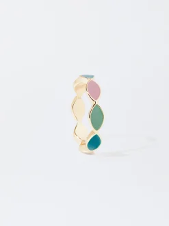 PARFOIS Anillo Esmaltado Multicor Cheap
