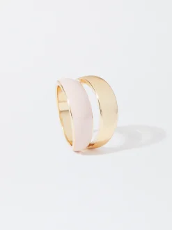 PARFOIS Anillo Esmaltado Rosa Discount